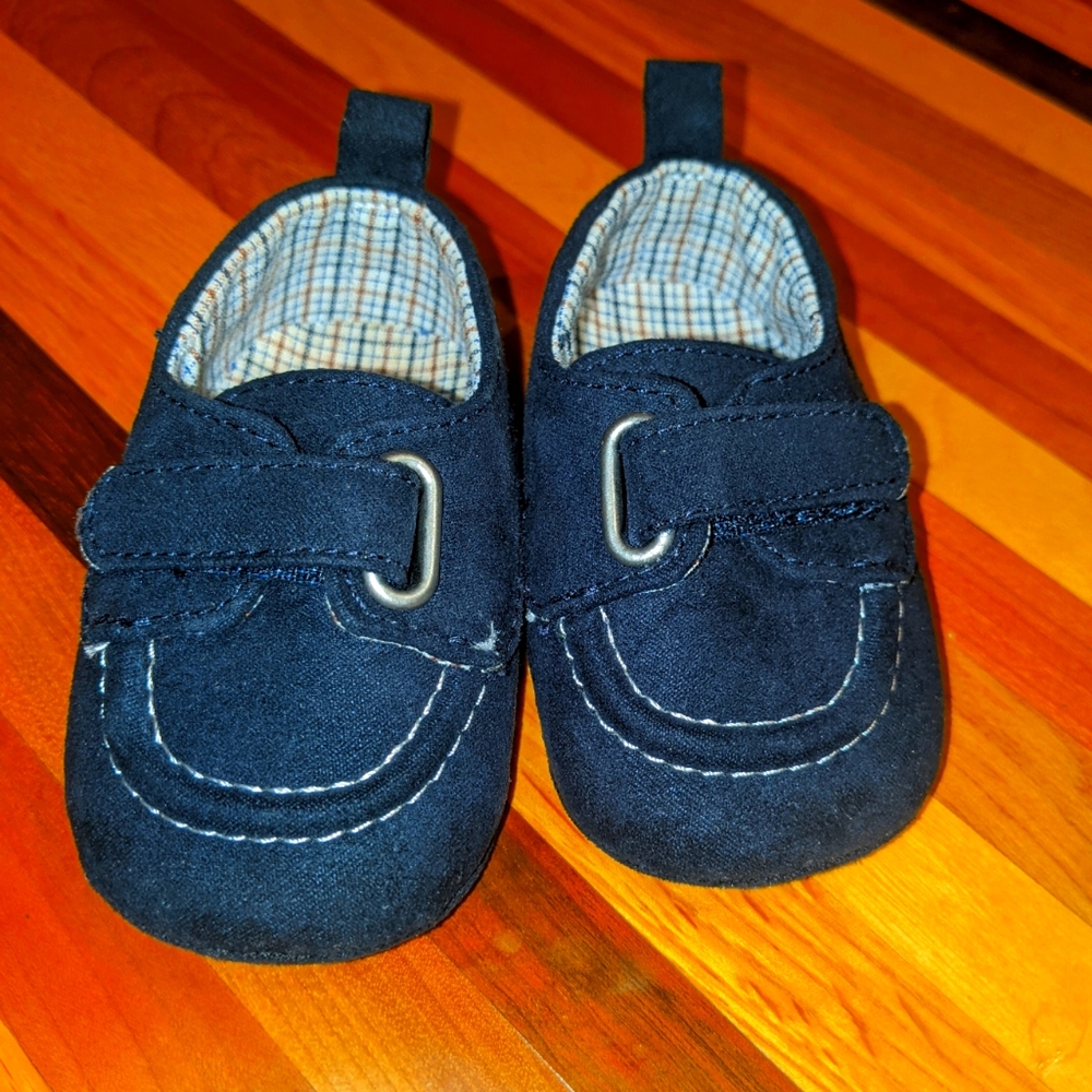 Koala baby size 1 blue suede baby shoes